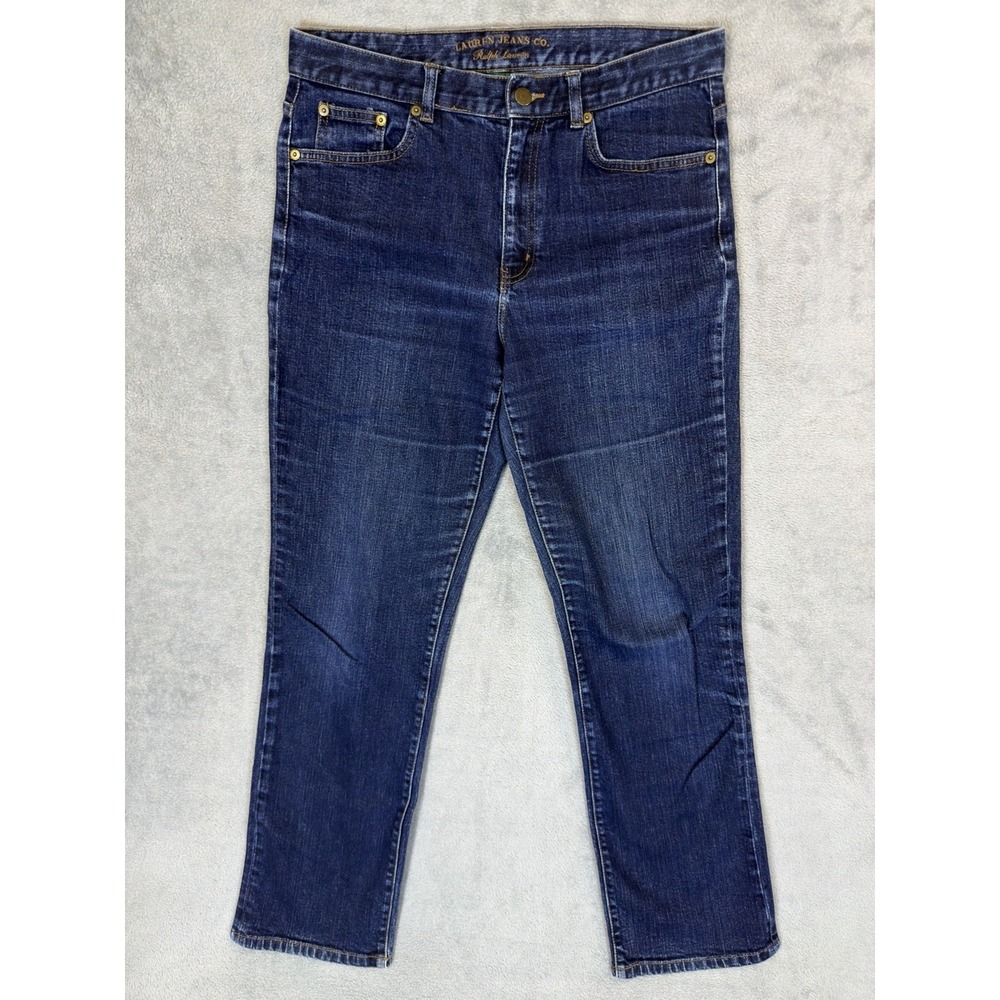 American Eagle Jeans Womens 10 Blue Denim Dark Wash‎ Favorite Boyfriend Bootcut